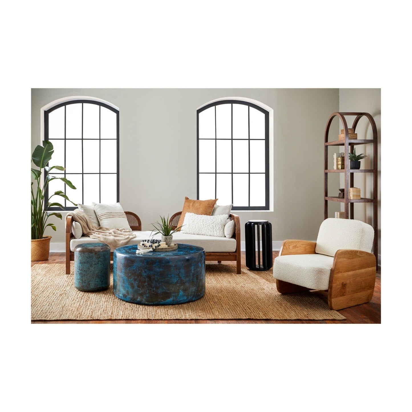 Union Home Moon Blue Side Table  - LVR00424