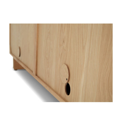 Union Home Array Oak Wood Sideboard In Natural Oil Finish  - LVR00619