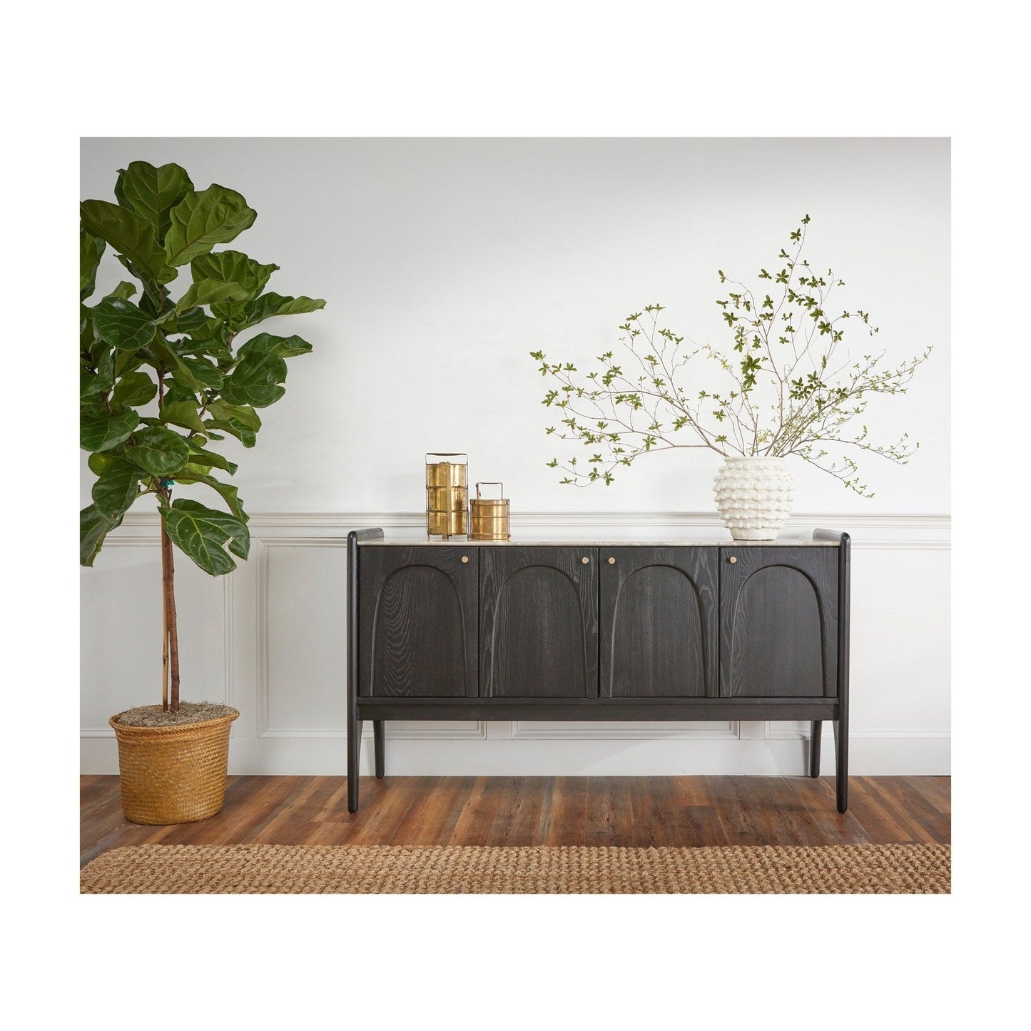 Union Home Luna Sideboard- Charcoal  - LVR00657