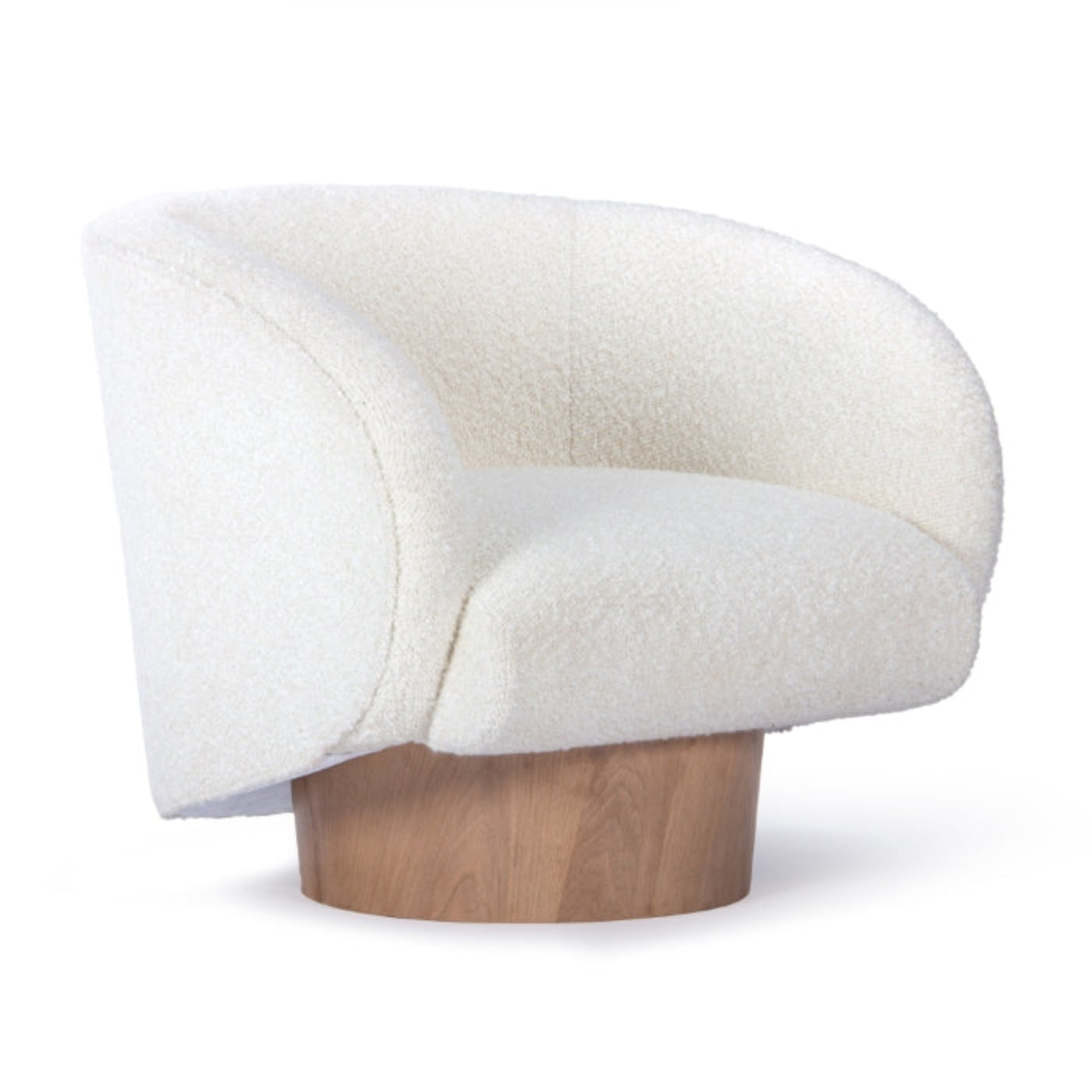 Union Home Rotunda Chair - White Boucle -  LVR00748