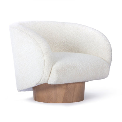 Union Home Rotunda Chair - White Boucle -  LVR00748
