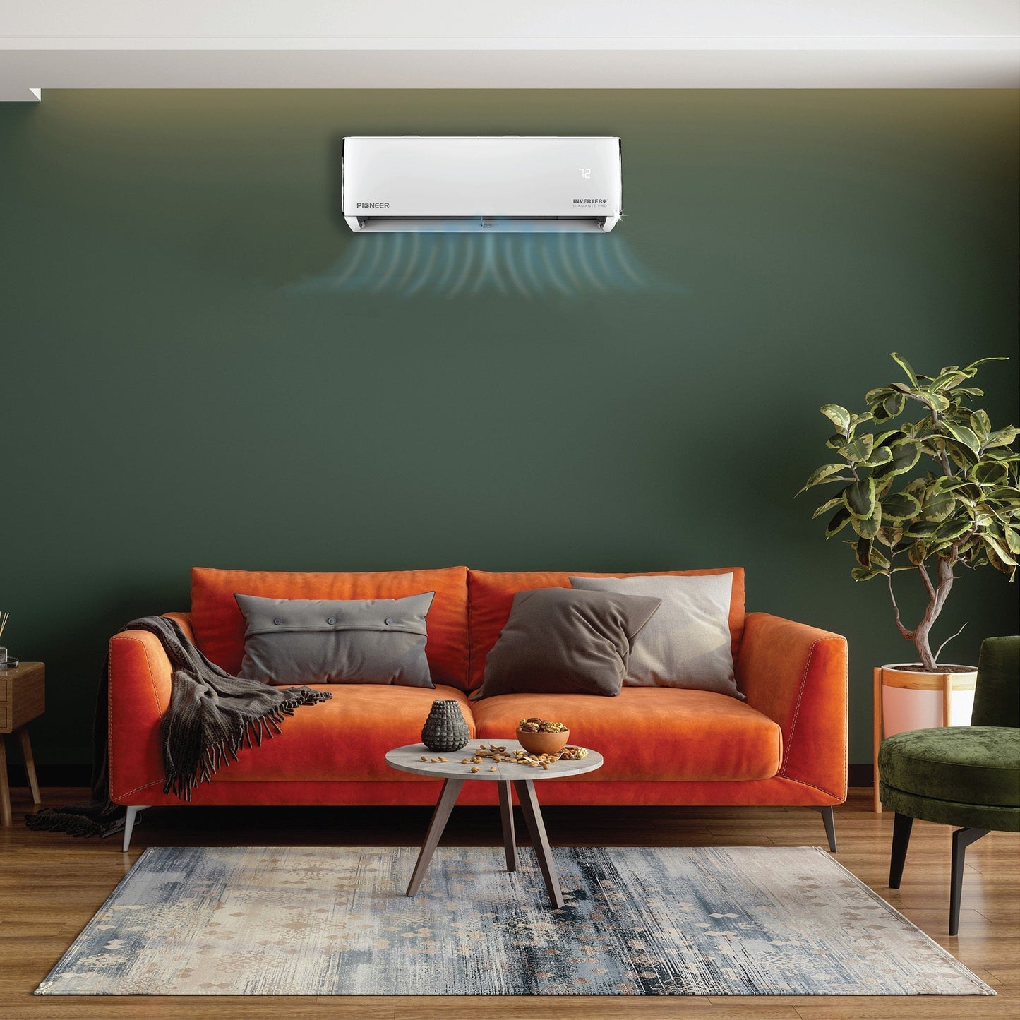 Pioneer Diamante Pro Series 9,000 BTU 19 SEER2 Ductless Mini-Split Air Conditioner Inverter+ Heat Pump Full Set 115V with 16 Ft. Kit - WYT009ALFI19RL