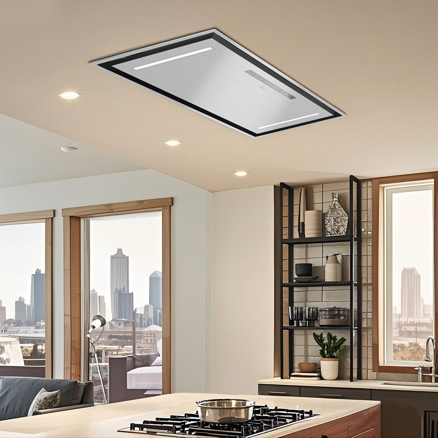 AWOCO  RH-BQ-CR Ceiling Mount Range Hood - Insert & Island - 700CFM - AWC-RH-BQ-CR30