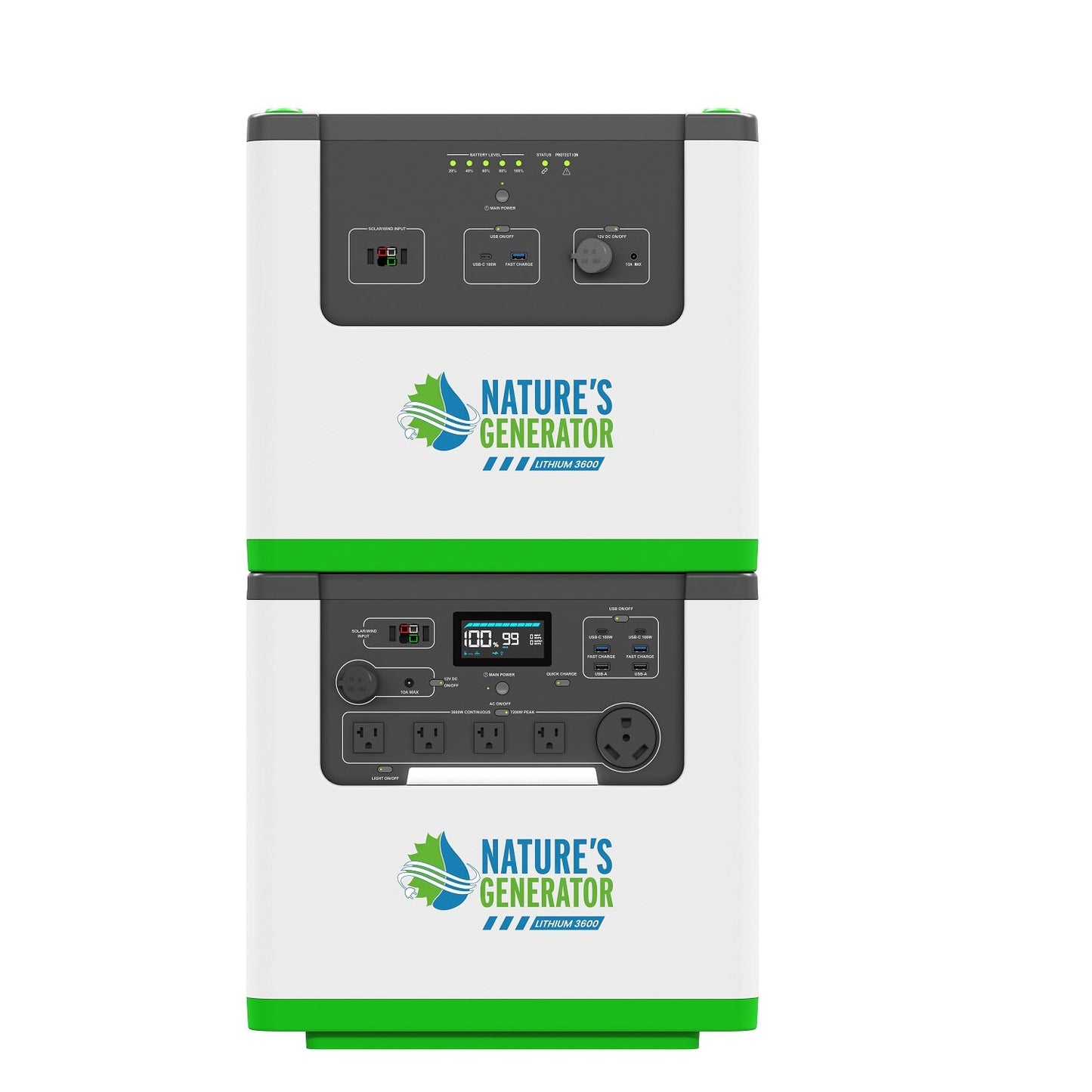 Nature's Generator Lithium 3600 Solar and Wind Generator - NGL36AUW
