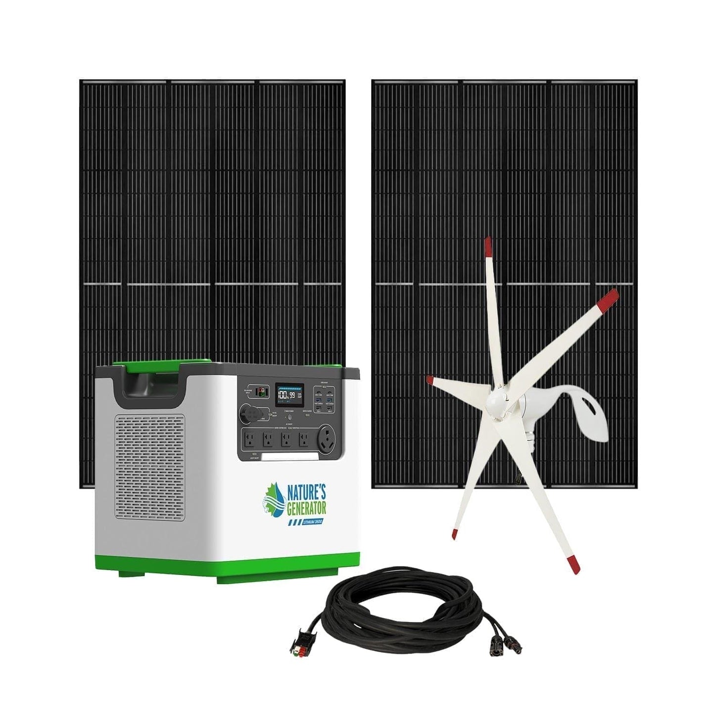 Nature's Generator Lithium 3600 Solar and Wind Generator - NGL36AUW