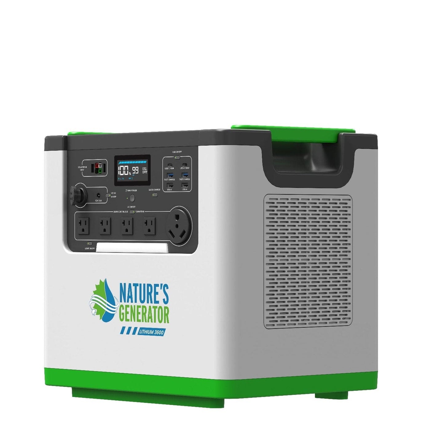 Nature's Generator Lithium 3600 Solar Generator - NGL36AUF2