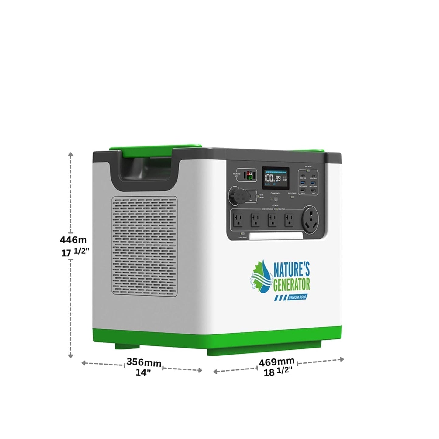 Nature's Generator Lithium 3600 Solar and Wind Generator - NGL36AUW