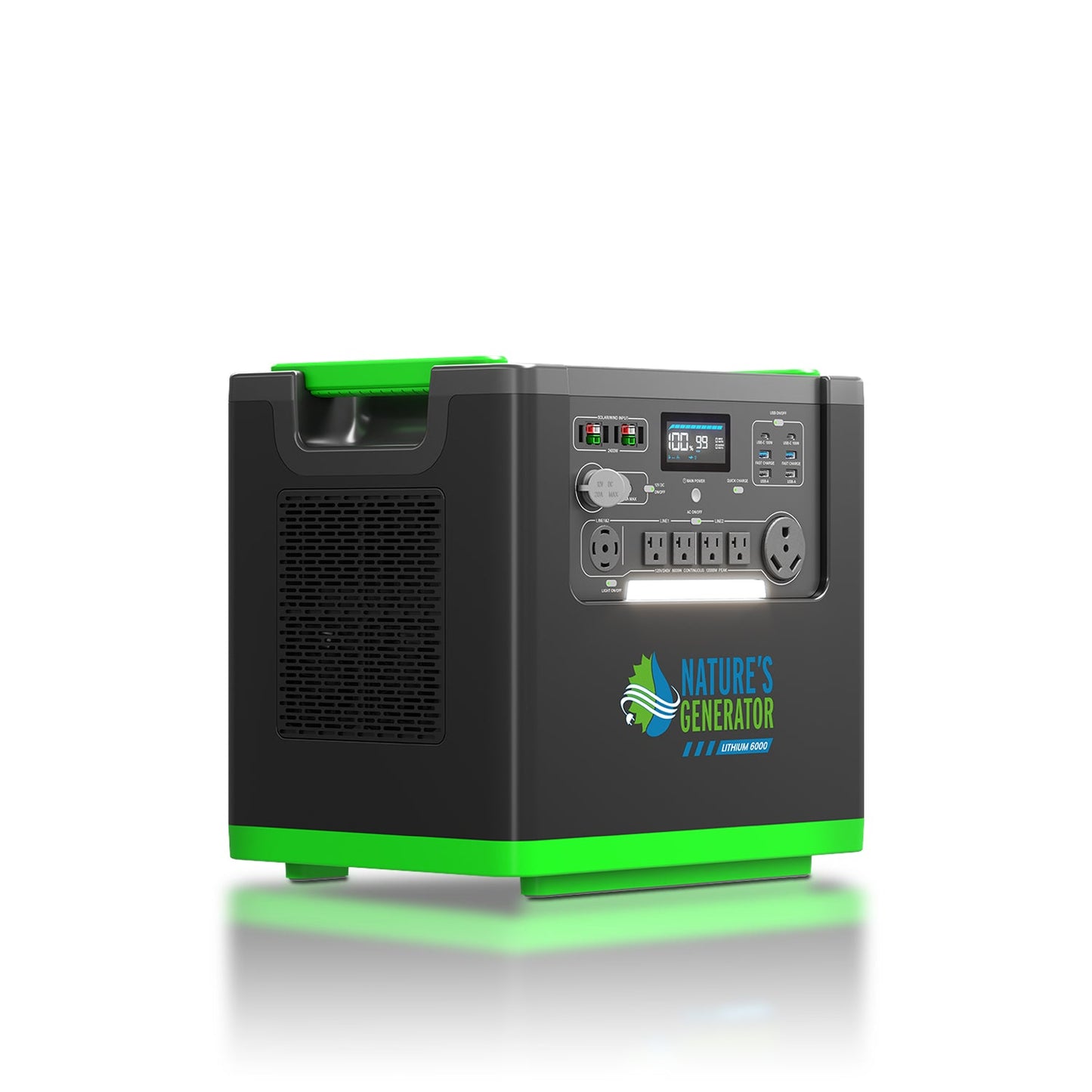 Nature's Generator Lithium 6000 with Solar Panels and Wind Turbine - NGLSXAUPW