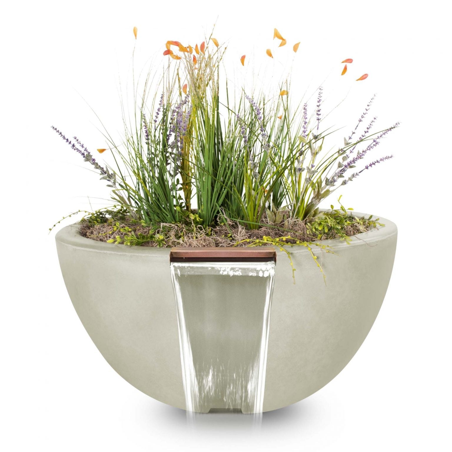 Luna Concrete Planter & Water Bowl Ash