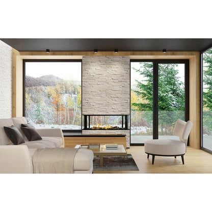 Sierra Flame 4 Sided See Through Natural Gas Fireplace - LYON-48-NG