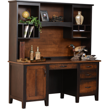 QW Amish Manhattan Resawn Credenza w/ Optional Hutch - 450C-MAN-403-RS