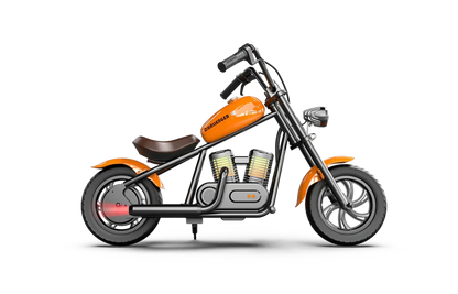 Hyper Gogo Challenger 12 Plus Electric Kids Motorcycle Bluetooth Speaker 21.9V 160W 10 MPH 7.5 Miles EL-MB07P New - EL-MB07P-ORANGE