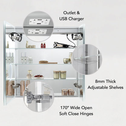 Blossom Asta – 30 Inches LED Medicine Cabinet - MCL2 3032