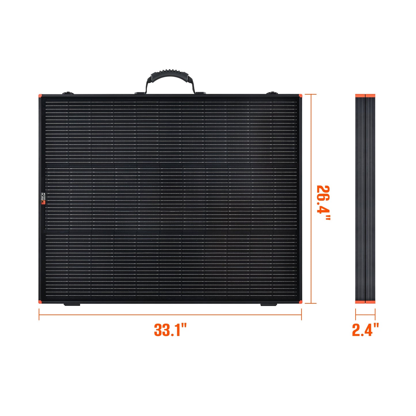 Rich Solar MEGA 200 Portable Briefcase Solar Panel | 200 Watt Portable Solar Panel | Powerful 12V Portable Solar Panel for Generators, Power Stations, Campers | High Efficiency - RS-X200B