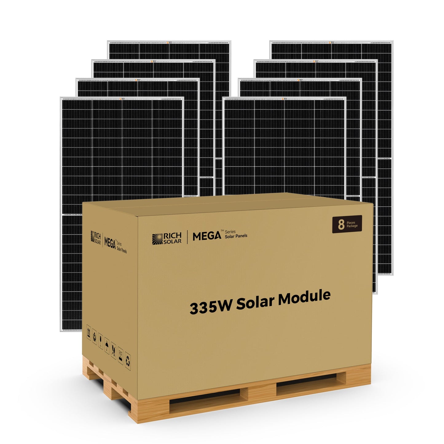 Rich Solar 335 PRO | 335 Watt Solar Panel | Premium Grid-tie or Off-grid Solar Panel for Residential, Commercial, Agriculture  - RS-M335P-8