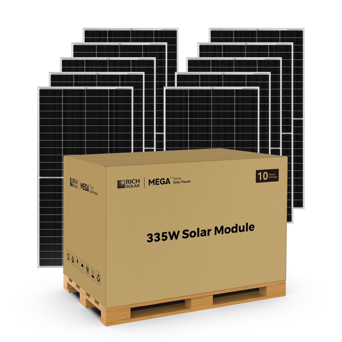 Rich Solar 335 PRO | 335 Watt Solar Panel | Premium Grid-tie or Off-grid Solar Panel for Residential, Commercial, Agriculture  - RS-M335P-8