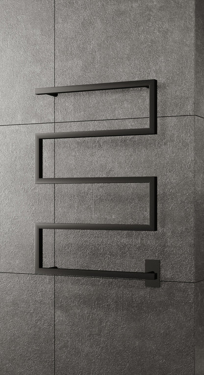 Paris Mirror Metis Wall Mounted Electric Towel Warmer in Black - METIBLK05