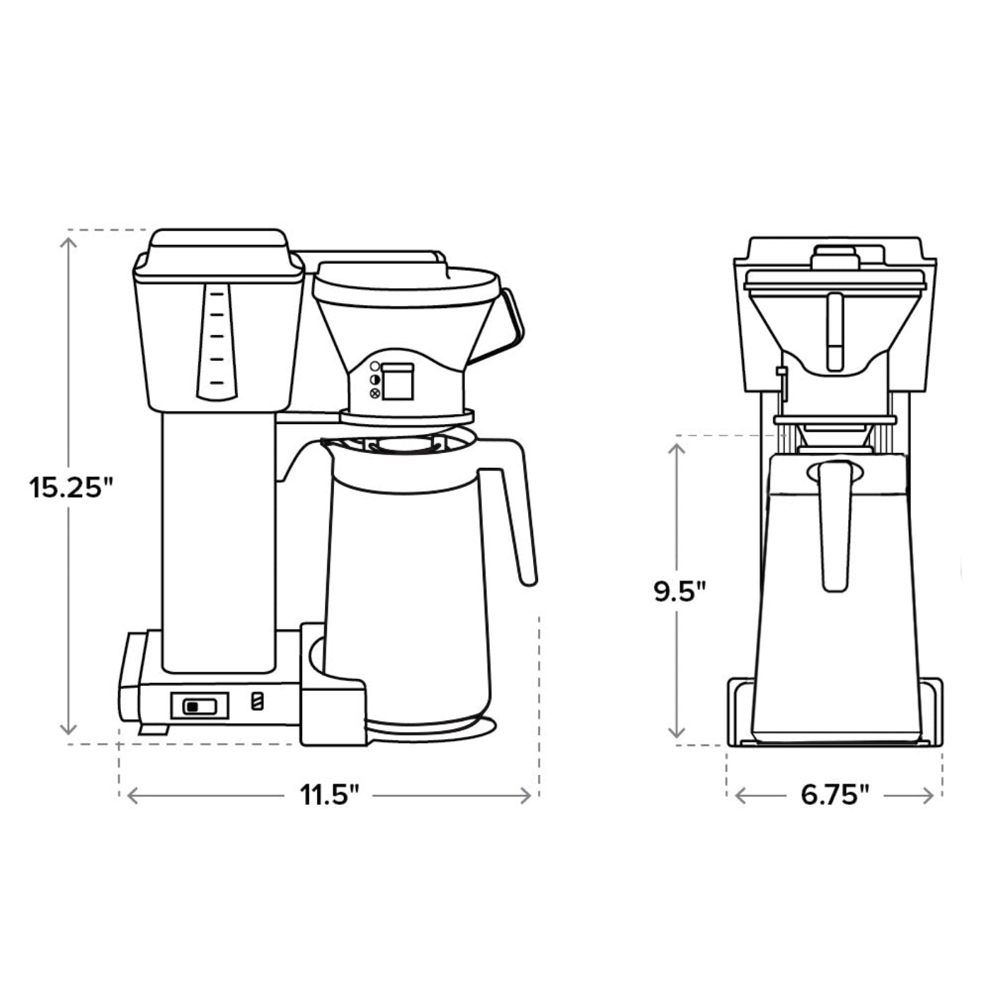 Moccamaster KBT Coffee Maker in Black - 79114
