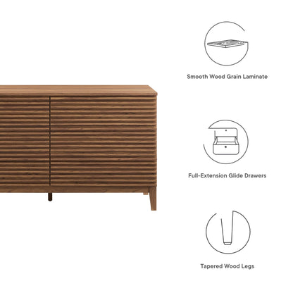 Modway Furniture Render 63” 6-Drawer Dresser - MOD-7200-WAL