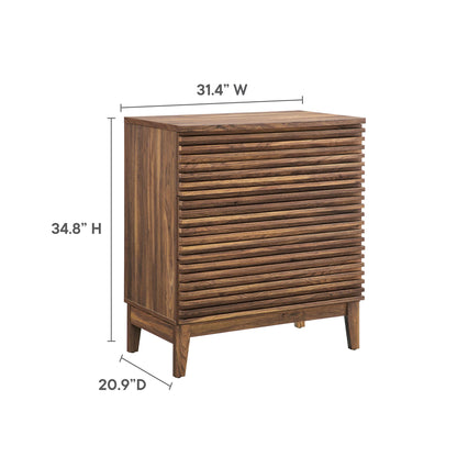 Modway Furniture Render Large 3-Drawer Nightstand - MOD-7201-WAL