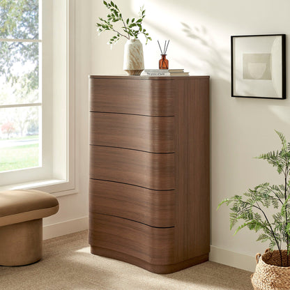 Modway Furniture Mirae 5-Drawer Curved Dresser Chest of Drawers - MOD-7231-BOA
