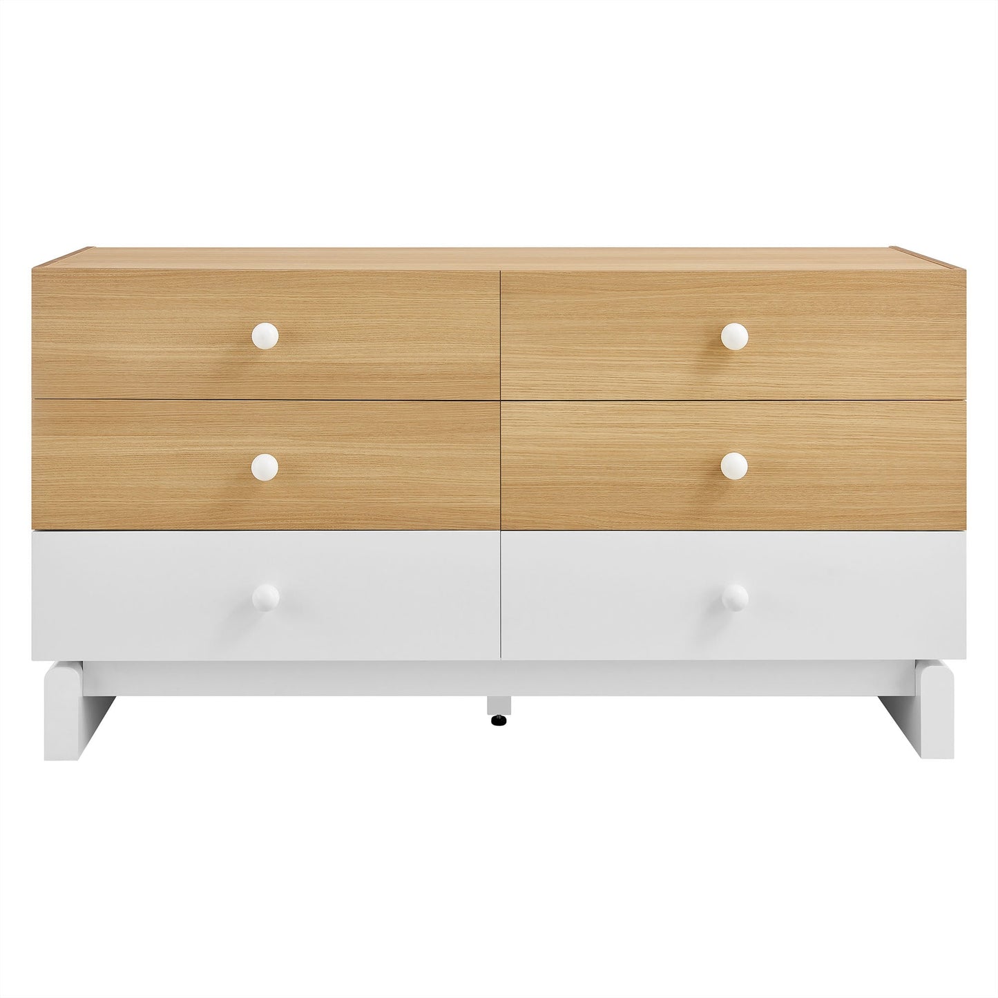 Modway furniture Nolia 6-Drawer Color Block Dresser - MOD-7241-OAK-WHI