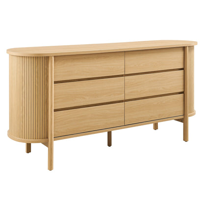 Modway Furniture Cadence 6-Drawer Curved Dresser - MOD-7242-OAK