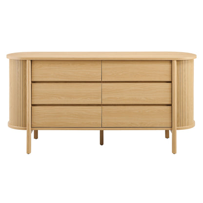 Modway Furniture Cadence 6-Drawer Curved Dresser - MOD-7242-OAK