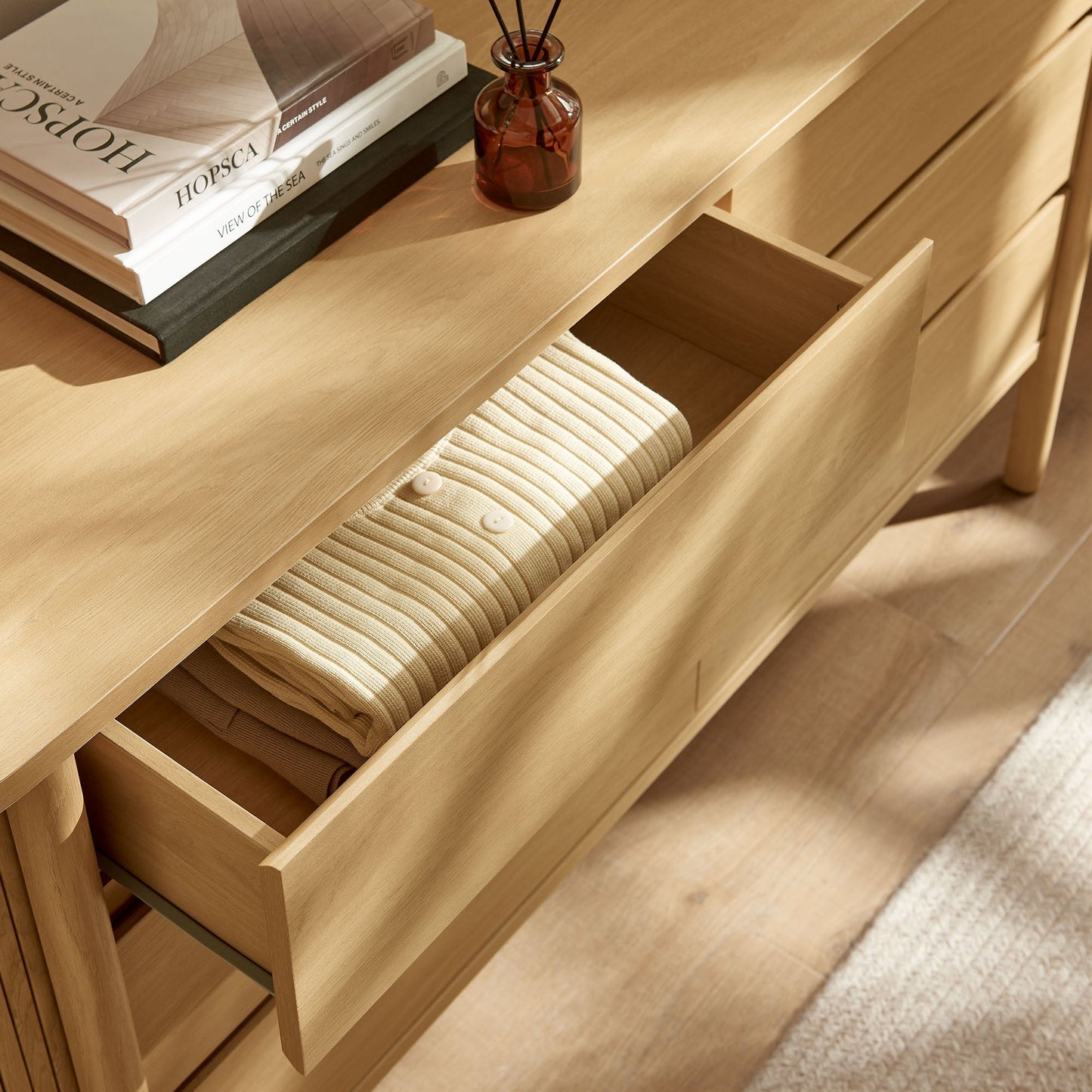 Modway Furniture Cadence 6-Drawer Curved Dresser - MOD-7242-OAK