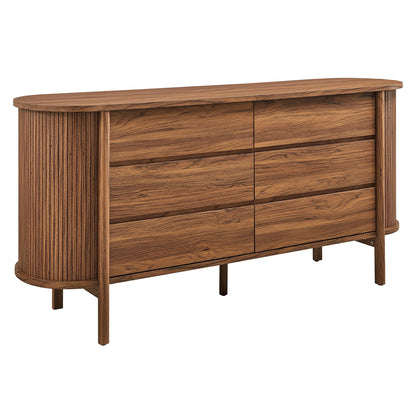 Modway Furniture Cadence 6-Drawer Curved Dresser - MOD-7242-OAK