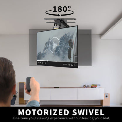 VIVO Electric Flip Down / Swivel Ceiling TV Mount - 32” to 70” Screens - MOUNT-E-FD70S