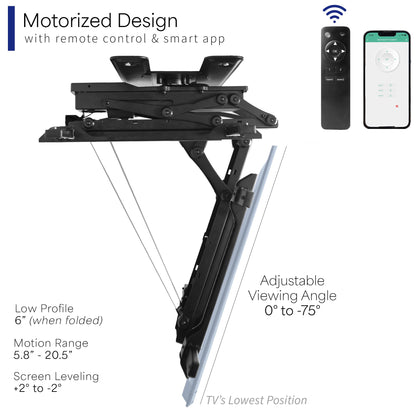 VIVO Electric Flip Down / Swivel Ceiling TV Mount - 32” to 70” Screens - MOUNT-E-FD70S