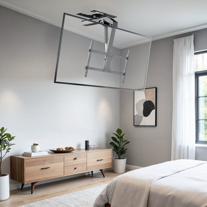 VIVO Electric Flip Down / Swivel Ceiling TV Mount - 37” to 86” Screens - MOUNT-E-FD85S