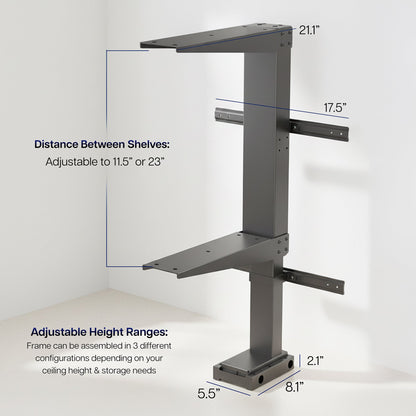 VIVO Electric Height Adjusting Garage Shelf / Workbench Mount - MOUNT-E-GS2