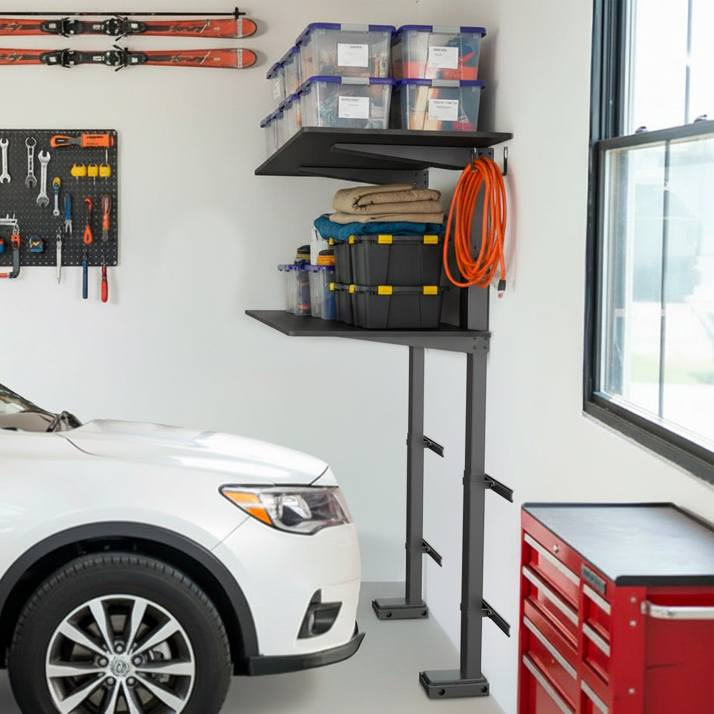 VIVO 60" x 24" Electric Height Adjustable Dual Shelf Workbench - MOUNT-KIT-GS2-60B