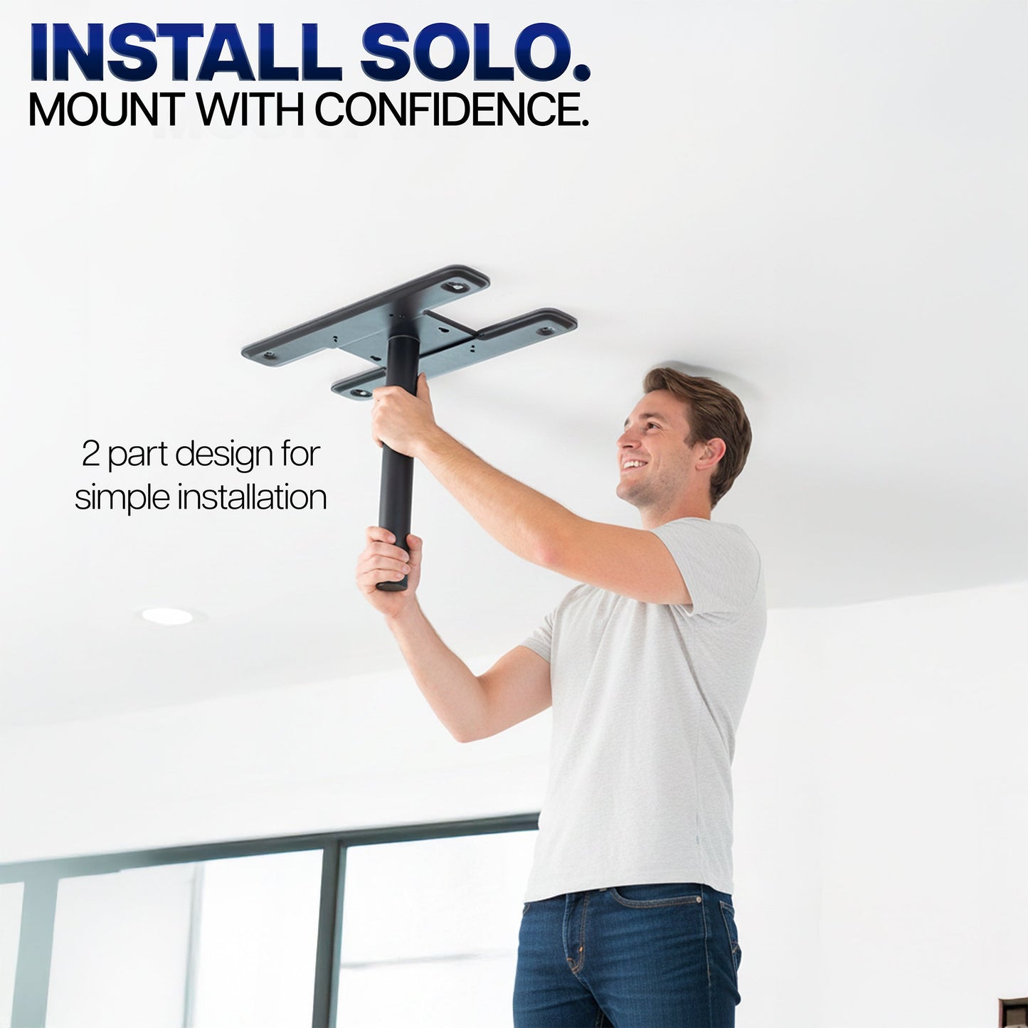 VIVO Hanging Quad TV Ceiling Mount - 32” to 50” Screens - MOUNT-VC450