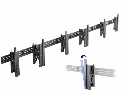 VIVO Pop-Out TV Tilting 1x3 Video Wall Mounts - 37” to 65” Screens - MOUNT-VW65-3T