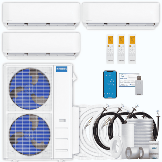 MRCOOL DIY 5th Gen 3-Zone 54,000 BTU Ductless Mini Split Air Conditioner & Heat Pump with Pre-Charged Line Sets (12K+18K+24K),  - DIYM355HP