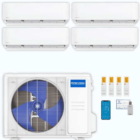 MRCOOL DIY 5th Gen 4-Zone 36,000 BTU Ductless Mini Split Air Conditioner & Heat Pump (6K+9K+9K+12K), -  DIY4-B-36HP