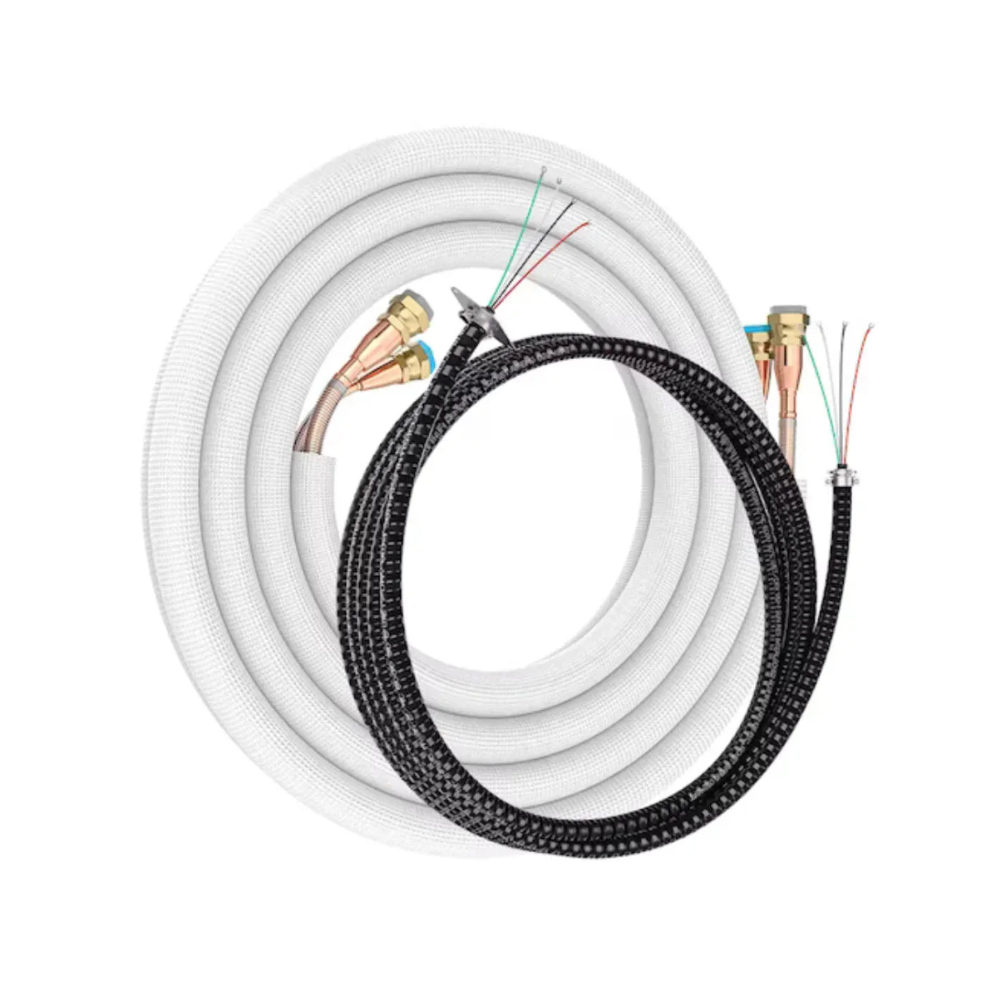 MRCOOL DIY 5th Gen 50 ft. 1/4" x 3/8" Pre-Charged Quick Connect Line Set with  - DIY Pro Cable - R454B (for 6K, 9K & 12K Indoor Units)