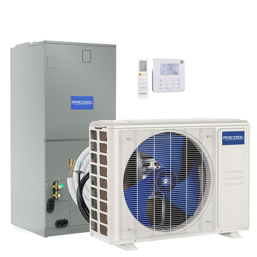 MRCOOL 30K BTU 18.5 SEER Ducted Air Handler and Condenser with 25 ft. Pre-Charged Line Set,  - CENTRAL-30-HP-230-25