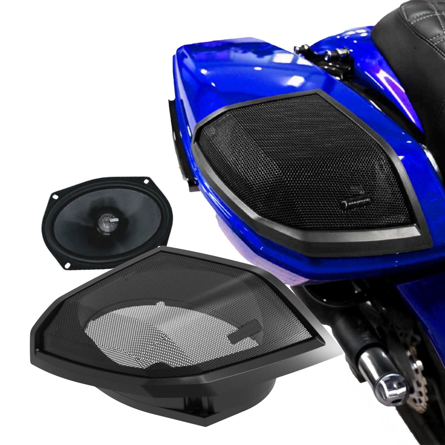 Diamond Audio 2024+ Harley Davidson Cut In Speaker Lid Kit with MS692NEO2 Speakers (2Ω) - MS692NEO2LK24