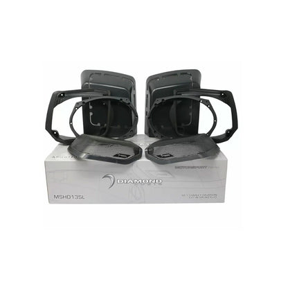 Diamond Audio 1998-2013 Harley Davidson Cut In Speaker Lid Kit with HXM69F2BK (2Ω) - MSHXM69F2BKLK13