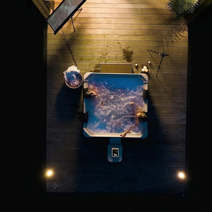 MSpa Square Bubble Spa w/Hard Exterior, Soft Lining Interior, & Hydro Jets, Oslo - 277