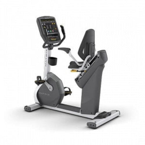 Johnson Health Tech Matrix R5x Recumbent Cycle - Matrix R5x Recumbent Cycle Bike with Dot Matrix LED Console, Profile Display - MTX-R5X
