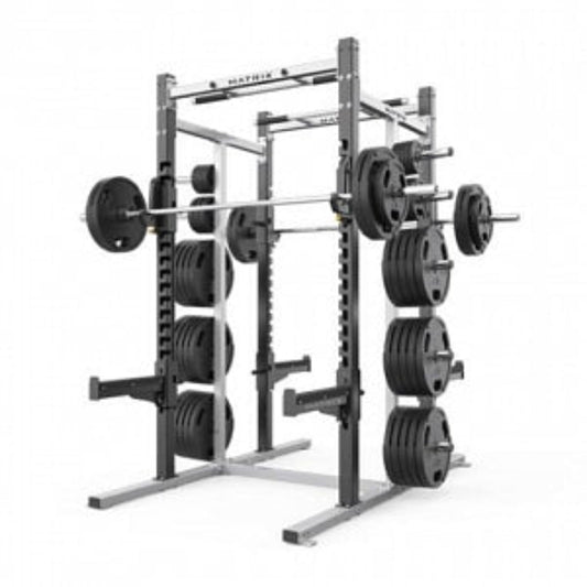 Johnson Health Tech Matrix Varsity Double Half Racks - Matrix Varsity Half Rack, Double, 8 ft. - VY-D691