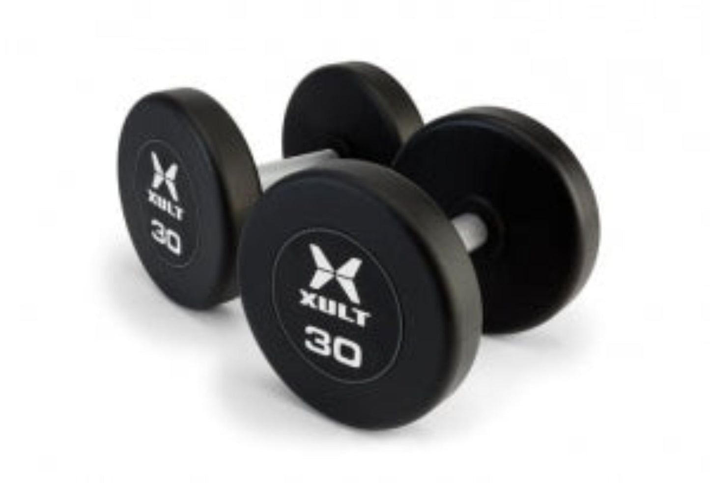 Johnson Health Tech XULT Urethane Multi-Sided Dumbbells - XULT Urethane Multi-Sided Dumbbell Pair, Black Plus, 30 lb. - XT-030URE-MTI-P