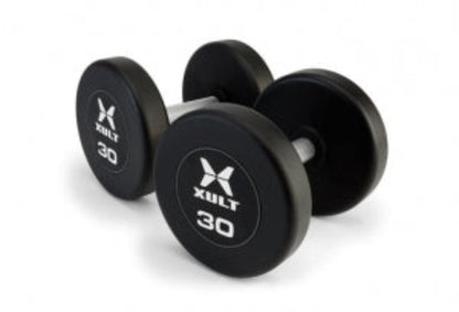 Johnson Health Tech XULT Urethane Multi-Sided Dumbbells - XULT Urethane Multi-Sided Dumbbell Set, Black Plus, 150 lb. - XT-130SETURE-MTI-P