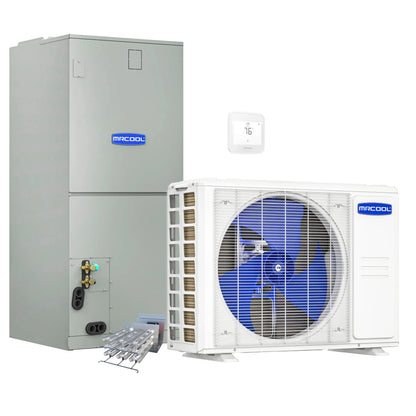 MRCOOL VersaPro 2nd Gen Central Split System with 48K BTU, 4 Ton, 16 SEER2, Heat Pump Condenser and Ducted Air Handler with 20kW Heat Kit   - MVP48HP2A00OH20
