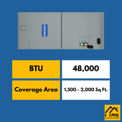 MRCOOL 48K BTU 4 Ton Central Ducted VersaPro & Hyper Heat 2nd Gen Multiposition Air Handler, -  MVP-48-HP-MUAH-230A00-O